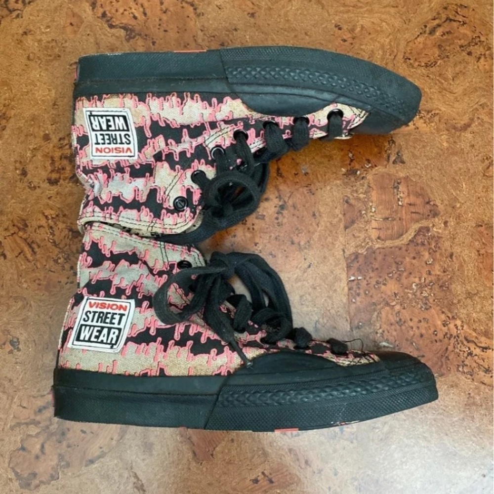 1980’s skater canvas high tops Vision Streetware Vintage skateboard rocker punk